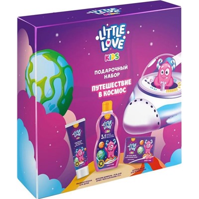 LITTLE LOVE Набор подар. Путешествие в космос (шамп-гель-пена 3в1 240мл+мыло+краска мыльн.90г)