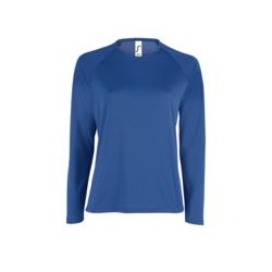 Футболка с длинным рукавом Sporty LSL Women, ярко-синяя