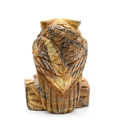 Филин из яшмы бежевой 77*50*107мм, 520гр