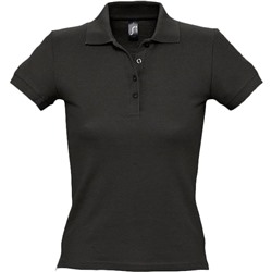 Рубашка поло женская People 210, черная