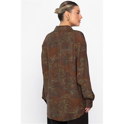 Блуза Тайна очарования (коричневая) Б14433-5М
