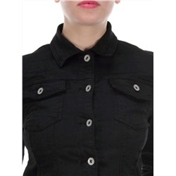 Y-1000 BLACK Куртка джинсовая женская MISS JUSTING (98% хлопок 2% эластан) размер L- 44 российский