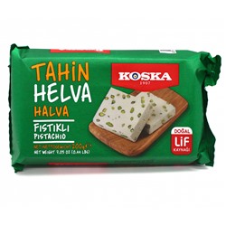 Tahin Halva PISTACHIO, KOSKA (Кунжутная халва С ФИСТАШКАМИ), 200 г. - СРОК ГОДНОСТИ ДО 19 АПРЕЛЯ 2025 ГОДА