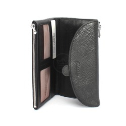 Кошелек женский натуральная кожа Cossroll-2201-9975A-2,  4отд,  7карм,  черный 248002