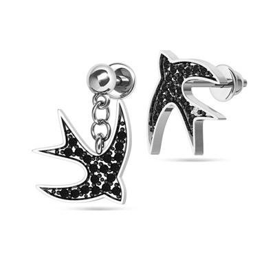 Серьги из серебра куб.циркон., ЗК6001601ч
