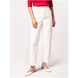 Укороченные джинсы из эластичного денима