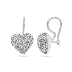 Серьги из серебра кр. Сваровски, ТРс-003-1