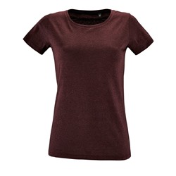 Футболка женская Regent Fit Women, бордовый меланж