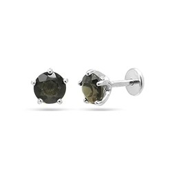 Серьги из серебра раухтопаз, Ю-25003р
