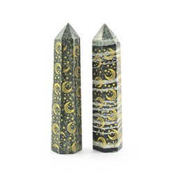 Кристалл из хризотила полумесяц "Карандаш" 27*25*120мм 135-138г