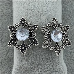 Серьги-гвоздики «Кружево» vintage