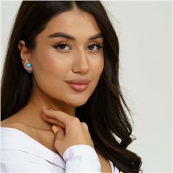 Серьги шарики в стиле диор, цвет : голубой, арт. 018.556