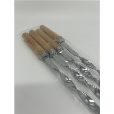 Шампура с деревянной ручкой 6 шт (50 шт)