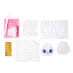 Мягкая игрушка из фетра «Зайка с подарками» своими руками