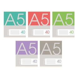Тетрадь 40 л линия  НОВАЯ КЛАССИКА 5 дизайнов ТК408644