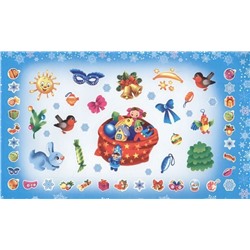 Новогодний подарок с наклейками