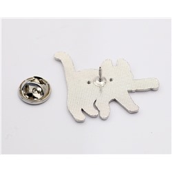 Металлический значок "Кот с ножом"