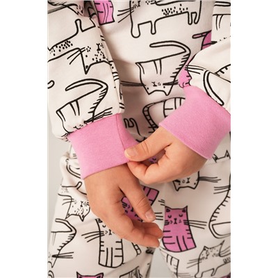 Пижама из футера с начесом для девочки Happyfox