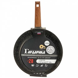 Сковорода 28 см с антипригарным покрытием и ручкой soft-touch 1028-18 "Гранит 18"