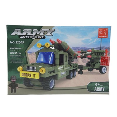 Конструктор Army 253дет.Военная техника 32*21см  / коробка 22505
