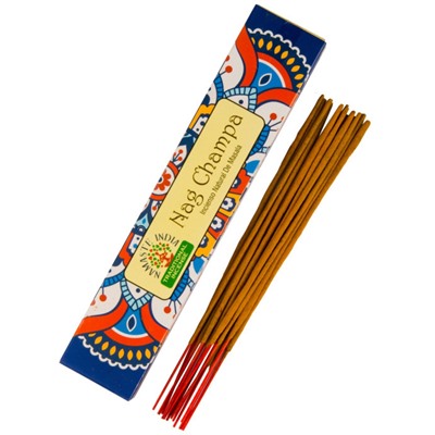 NAG CHAMPA Natural Masala Incense, Namaste India (НАГ ЧАМПА натуральные масала благовония, Намасте Индия), уп. 15 г.