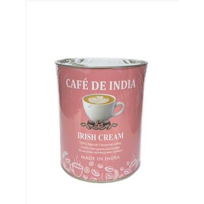 Cafe De India IRISH CREAM, Bharat Bazaar (100% Натуральный растворимый кофе СО ВКУСОМ ИРЛАНДСКИХ СЛИВОК, Бхарат Базаар), 100 г.