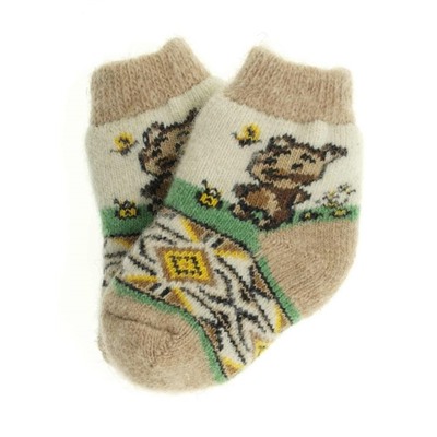 Носки детские "Мишка с орнаментом" 6297-2