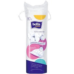Ватные диски BELLA круглые  80шт. АКЦИЯ! СКИДКА 5%