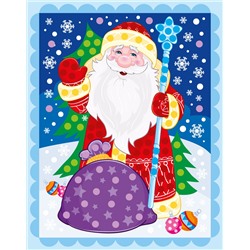 Детский набор рисунок из страз «Дед Мороз»