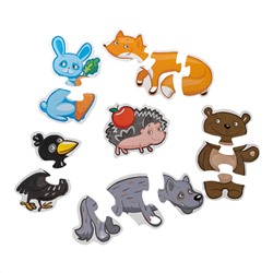 Мягкие пазлы-контуры для малышей «Лесные животные» серия Baby Toys
