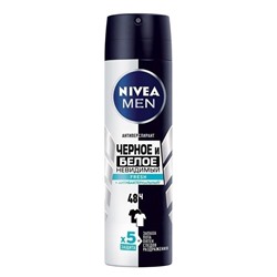 Дез.150мл  спрей for men Невидимая защита д/черного и белого Fresh Nivea