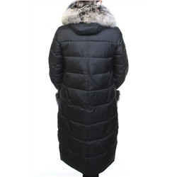 9091 Пальто зимнее женское (холлофайбер, натуральный мех чернобурки) размер S - 42 российский