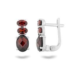 Серьги, гранат, Селеста
