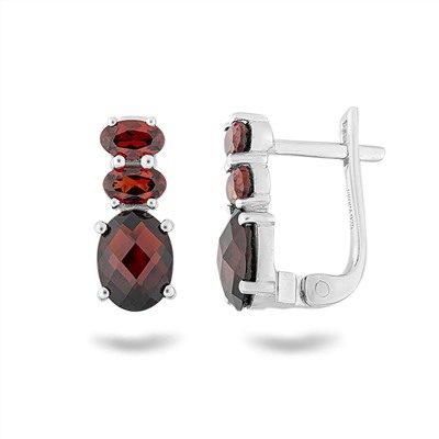 Серьги, гранат, Селеста