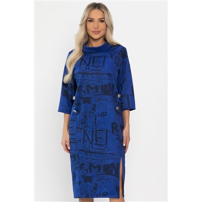 Платье трикотажное Конфетти (синее) П14294-18М