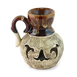 Аромалампа "Вазочка с ручкой", 11см шликерная SH 4791