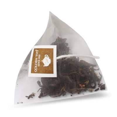 DARJEELING TEA, Golden Tips (ДАРДЖИЛИНГ 100% Индийский черный листовой чай, коробка 20 пакетиков-пирамидок, Голден Типс), 40 г.
