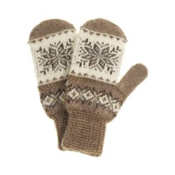 Варежки подростковые "Снежинка" со вставкой 1009-10
