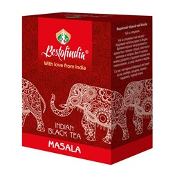 MASALA Indian Black Tea, Bestofindia (МАСАЛА индийский чёрный листовой чай со специями), 100 г.