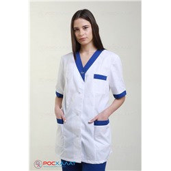 Женский медицинский костюм с отделкой, куртка и брюки КМТ-01