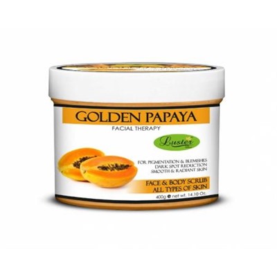 GOLDEN PAPAYA Face & Body Scrub, Luster (ЗОЛОТАЯ ПАПАЙЯ крем-скраб от тёмных пятен для лица и тела, Ластер), 400 г.