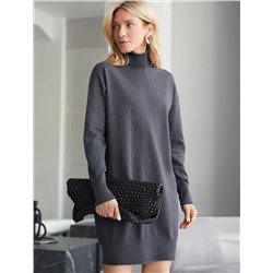 Платье тонкой вязки из хлопка с нейлоном