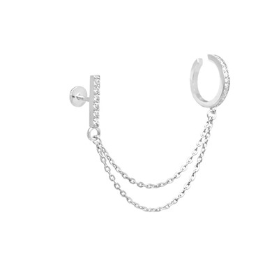 Каффы из серебра куб.циркон., Ю-28046р