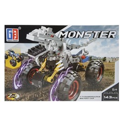 11 Конструктор Monster 2в1 (тиранозавр,квадроцикл) 143дет.33*22см/коробка 123-341 АКЦИЯ! СКИДКА 50%
