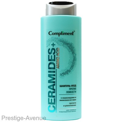 Compliment CERAMIDES+AMINO ACID ШАМПУНЬ-УХОД ПРОТИВ ЛОМКОСТИ для тонких и поврежденных волос, 400мл