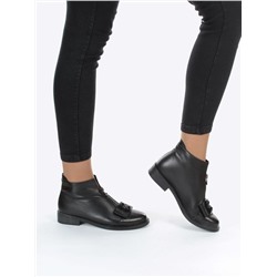 CA104-1 BLACK Ботинки женские (натуральная кожа, байка) размер 39