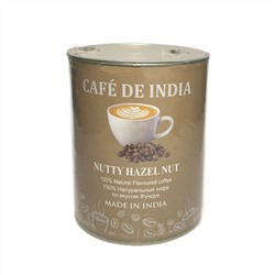 Cafe De India NUTTY HAZZEL NUT, Bharat Bazaar (100% Натуральный растворимый кофе СО ВКУСОМ ФУНДУКА, Бхарат Базаар), 100 г.