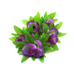 Букет Роза искусственная 5гол. 34см сиреневая  0135-32(вып.по 2шт.)