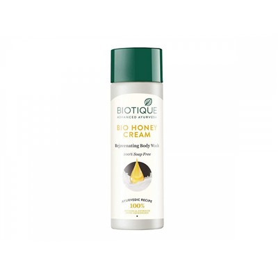 BIO HONEY CREAM Rejuvenating Body Wash, Biotique (МЕДОВЫЙ КРЕМ Омолаживающий гель для душа, Биотик), 190 мл. - СРОК ГОДНОСТИ ДО 1 ОКТЯБРЯ 2024 ГОДА