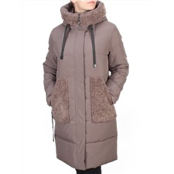 2197-2 BROWN Пальто зимнее женское OLAYEETE (200 гр. холлофайбера) размер 46